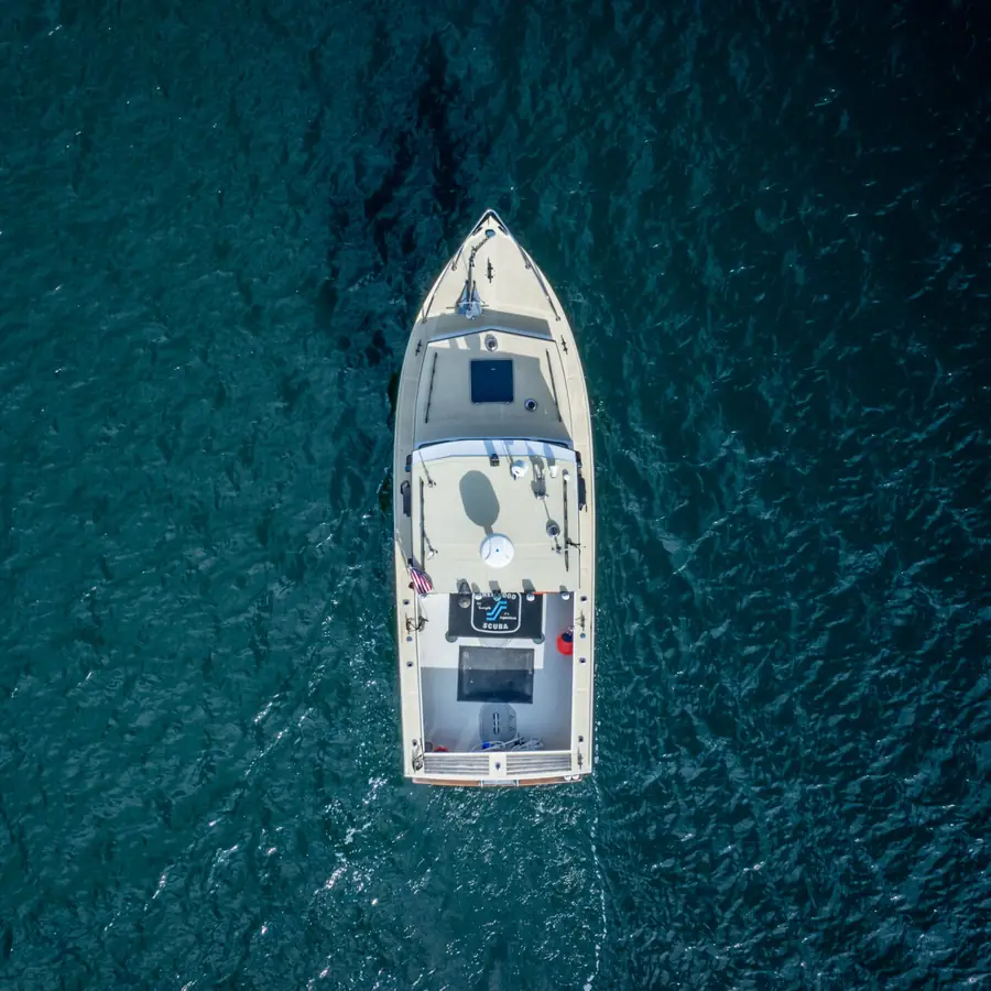 Aerial view of Lady Kasey on the Sound